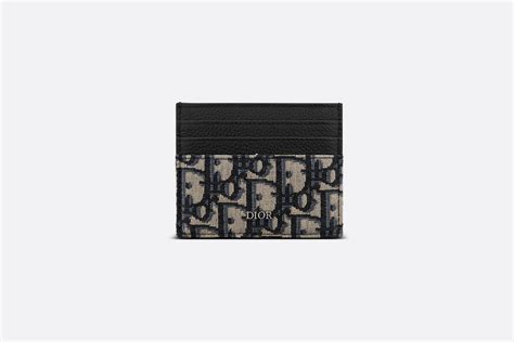 dior oblique cardholder|Card Holder Black Dior Oblique Jacquar.